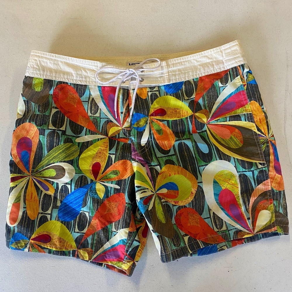 Mr Turk multi print swim trunks